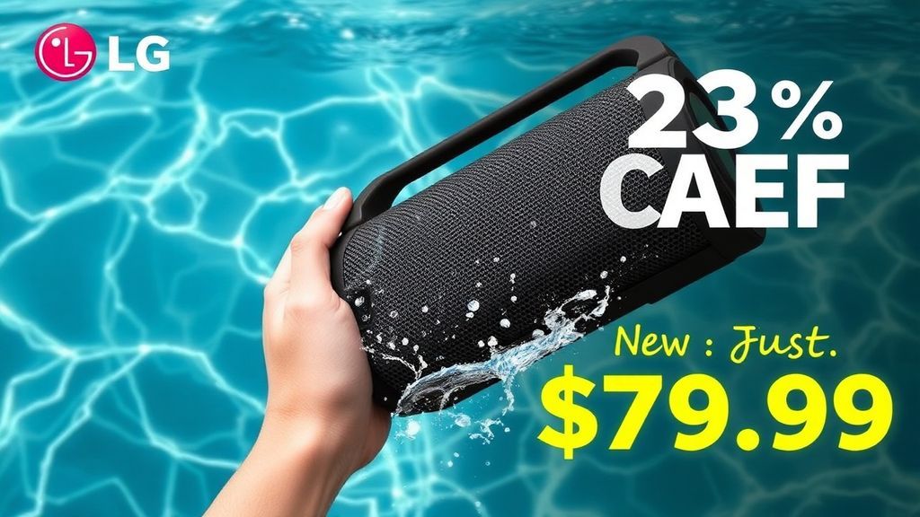 LG xboom Grab Core防水蓝牙音箱迎来史低价！直降600元仅需799